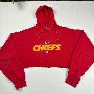 004 - VINTAGE 00s KANSAS CITY CHIEFS NFL FOOTBALL CROPPED HOODIE